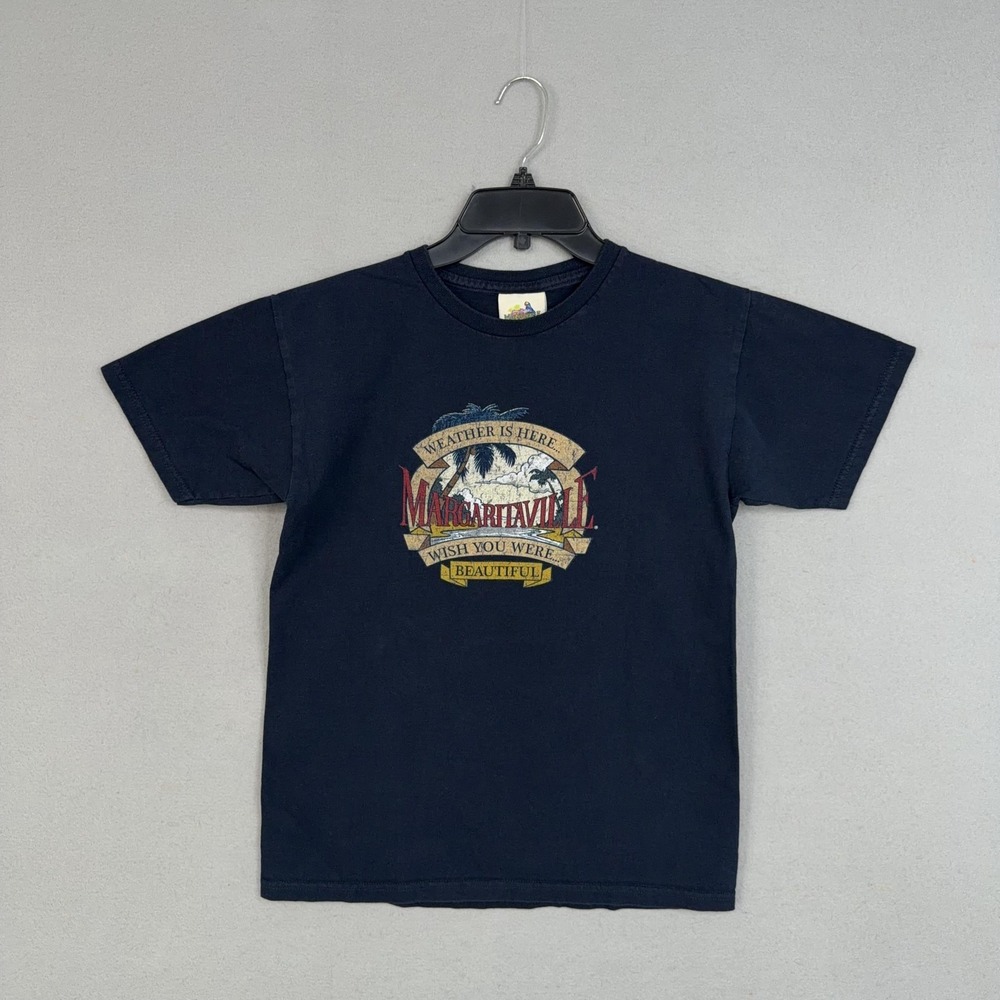 Margaritaville Shirt Mens Small Blue Las Vegas No Shoes No Problem Graphic Tee